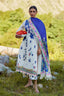 Unstitched Embroidered 3 Piece Muzlin Suit