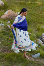Unstitched Embroidered 3 Piece Muzlin Suit