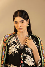 Unstitched Embroidered 3 Piece Muzlin Suit