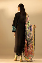 Unstitched Embroidered 3 Piece Muzlin Suit