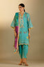 Unstitched Embroidered 3 Piece Muzlin Suit