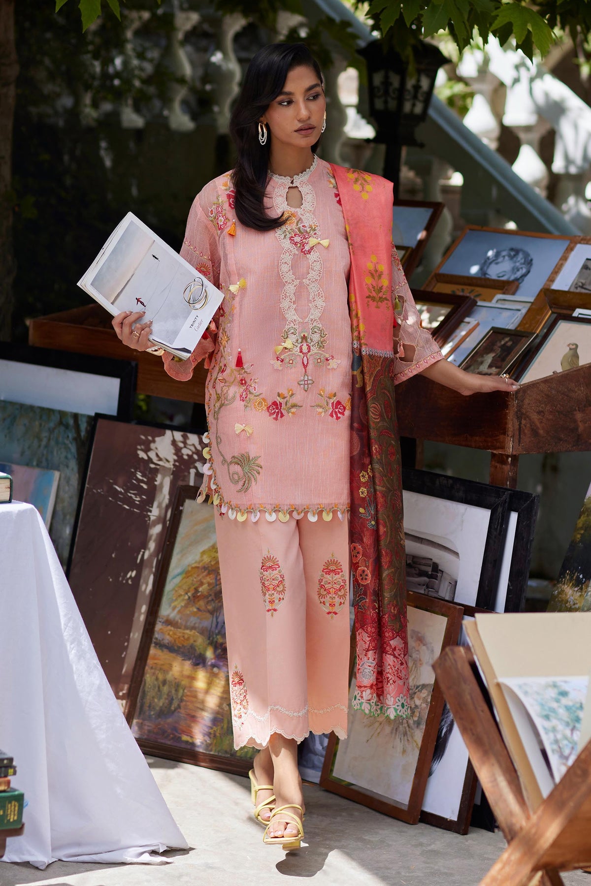 Sana Safinaz Unstitched Embroidered 3 Piece Muzlin Suit, view 1