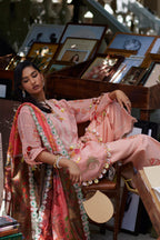 Unstitched Embroidered 3 Piece Muzlin Suit