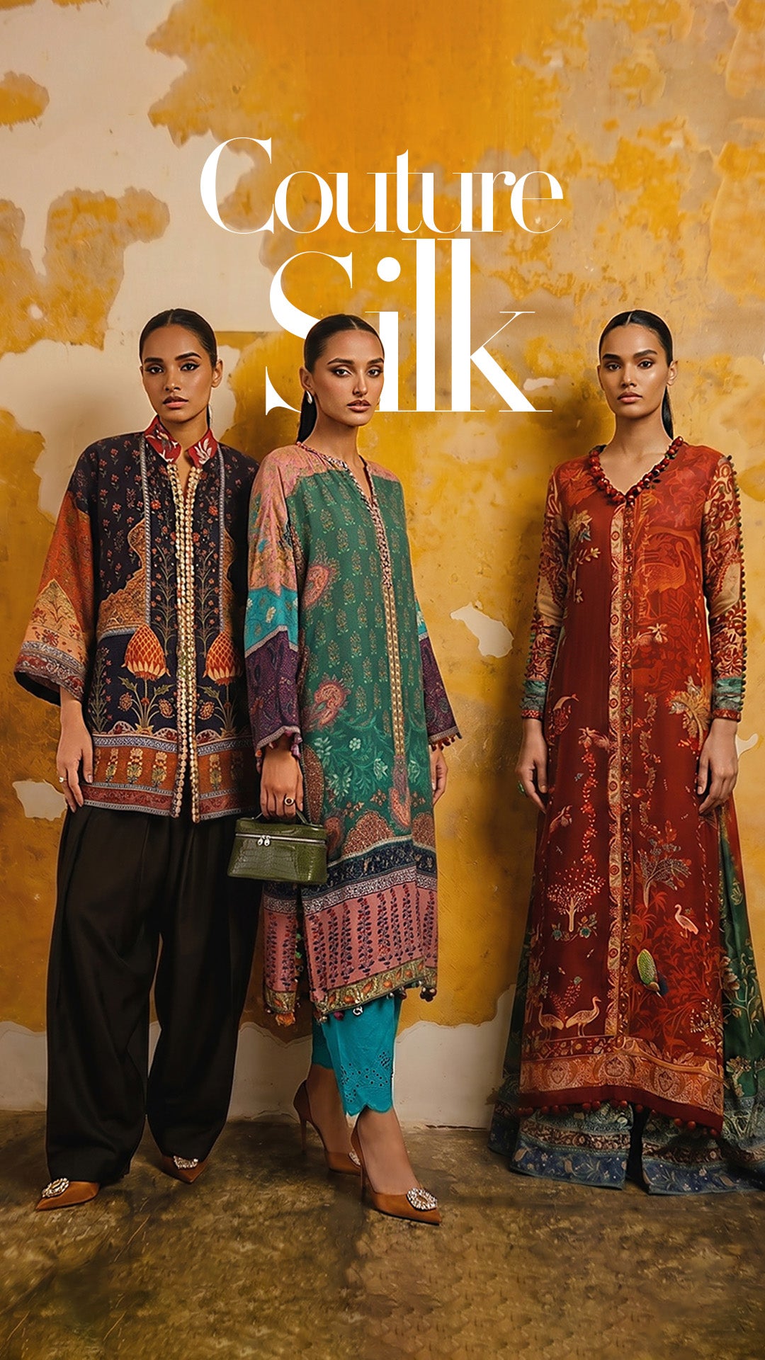 サナサフィナズSANASAFINAZ✨️民族衣装　Vネック　透感　総柄　M Sana Safinaz Clothing | Designer Women's Clothing | Janan