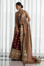 Unstitched 3 Piece Zari Net Suit