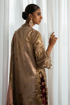 Unstitched 3 Piece Zari Net Suit