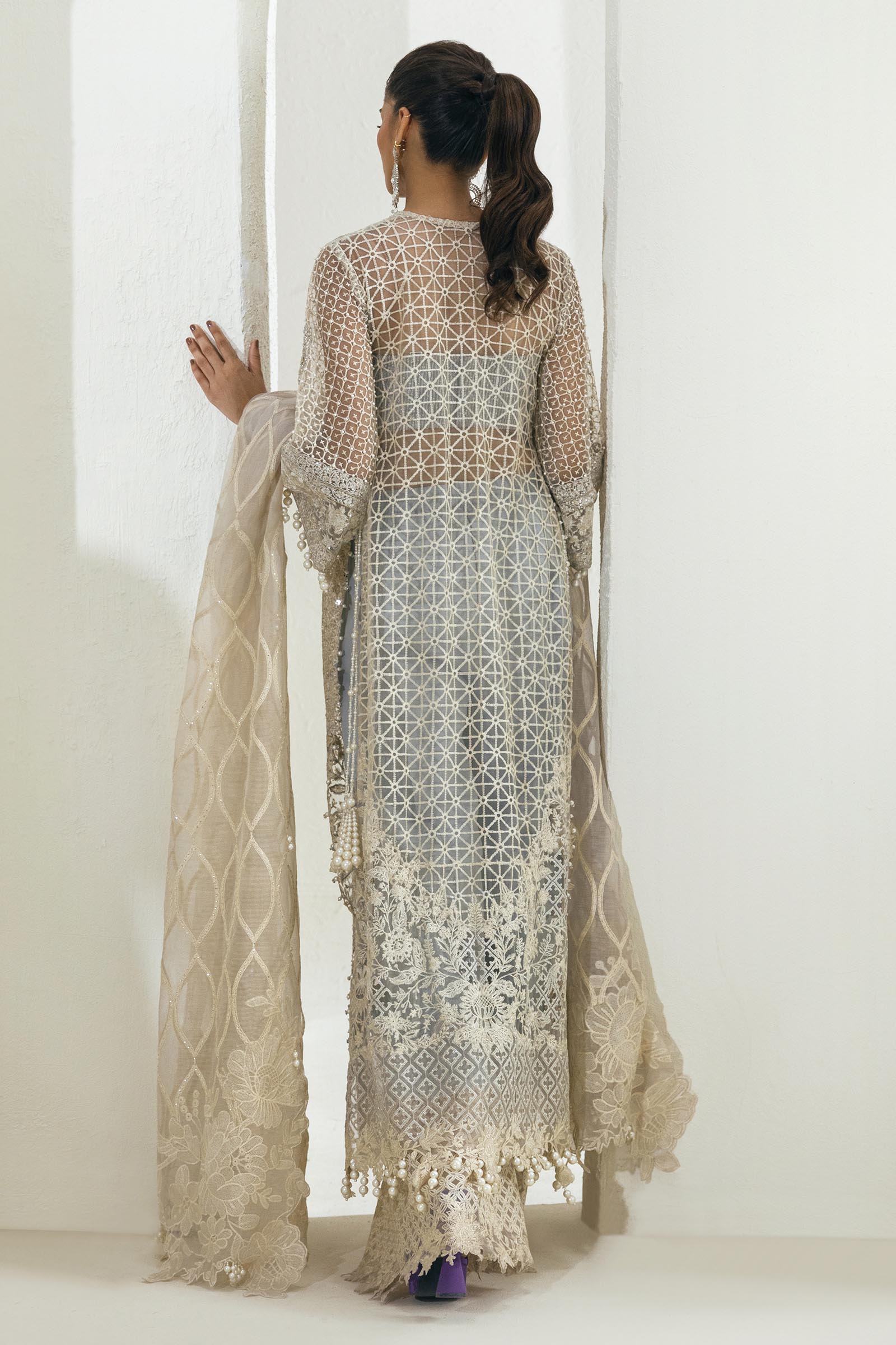 Unstitched 3 Piece Net Suit