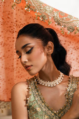 Unstitched Embroidered Organza 3 Piece Suit