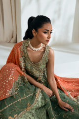 Unstitched Embroidered Organza 3 Piece Suit