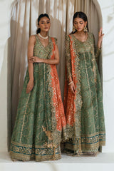 Unstitched Embroidered Organza 3 Piece Suit