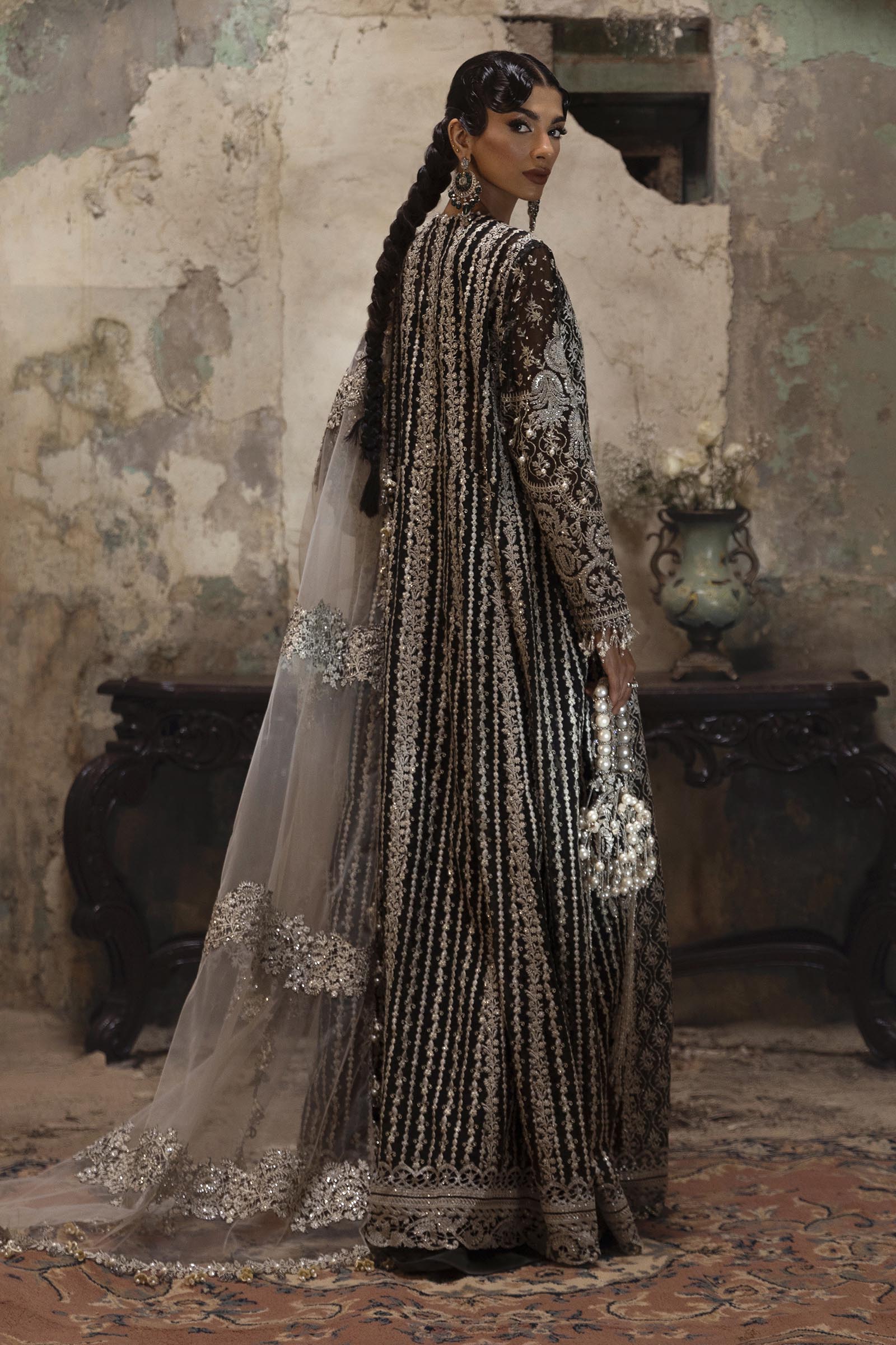 Unstitched Woven Net 3 Piece Suit