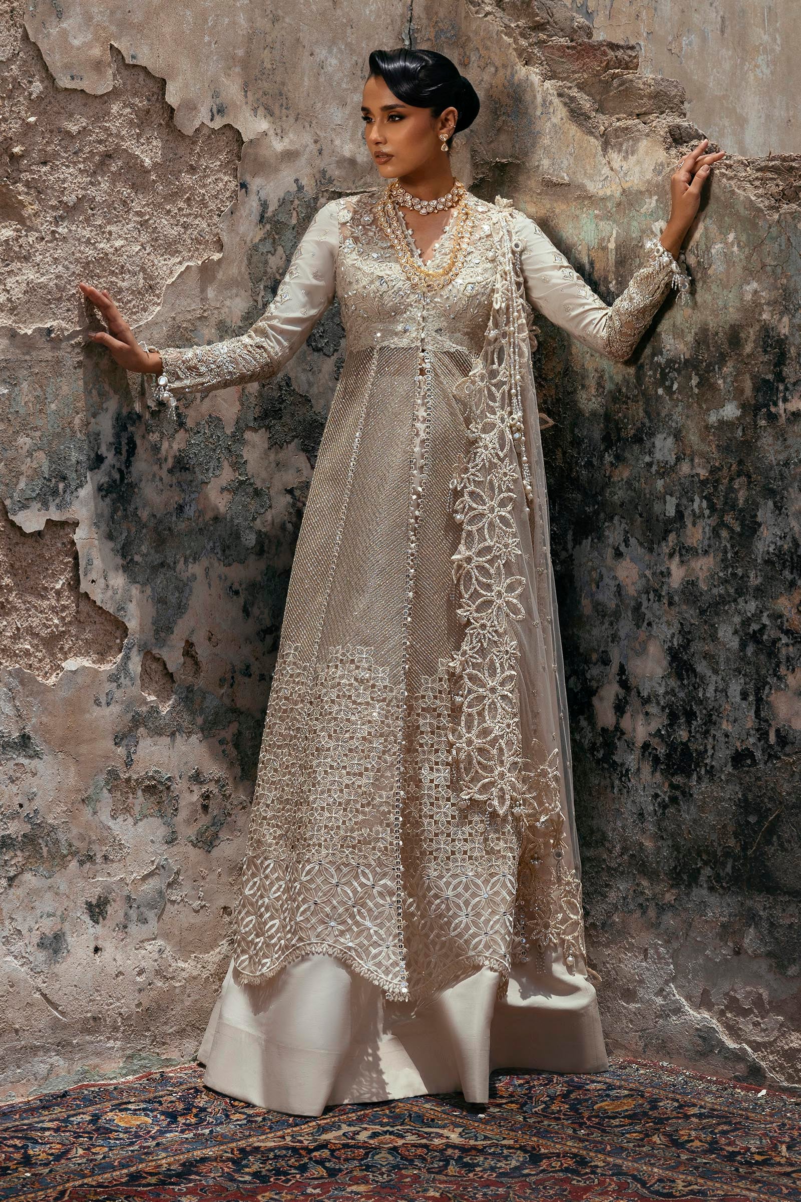 Stitched Nura Embroidered Suit Main image