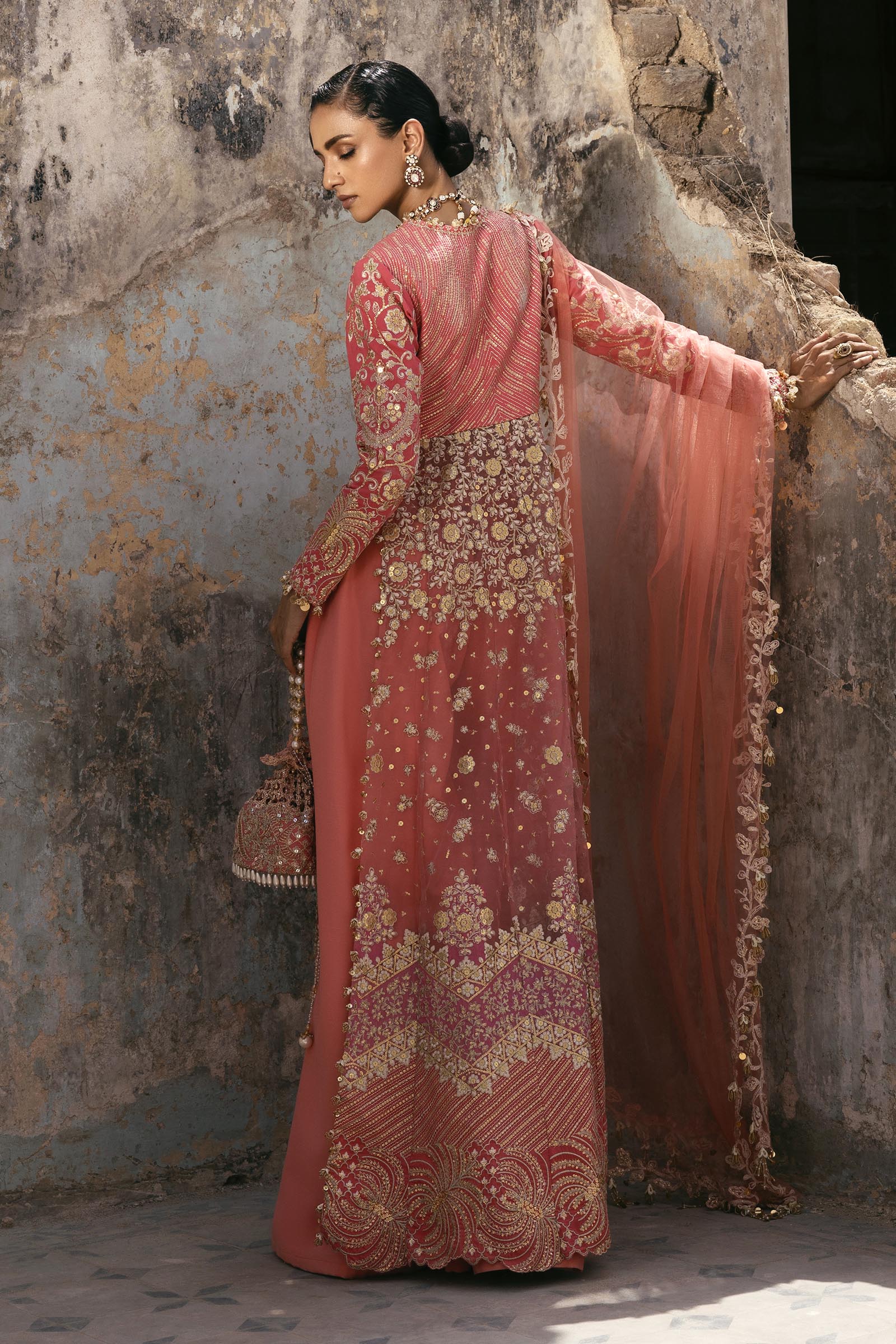 Stitched Nura Embroidered Suit Secondary image
