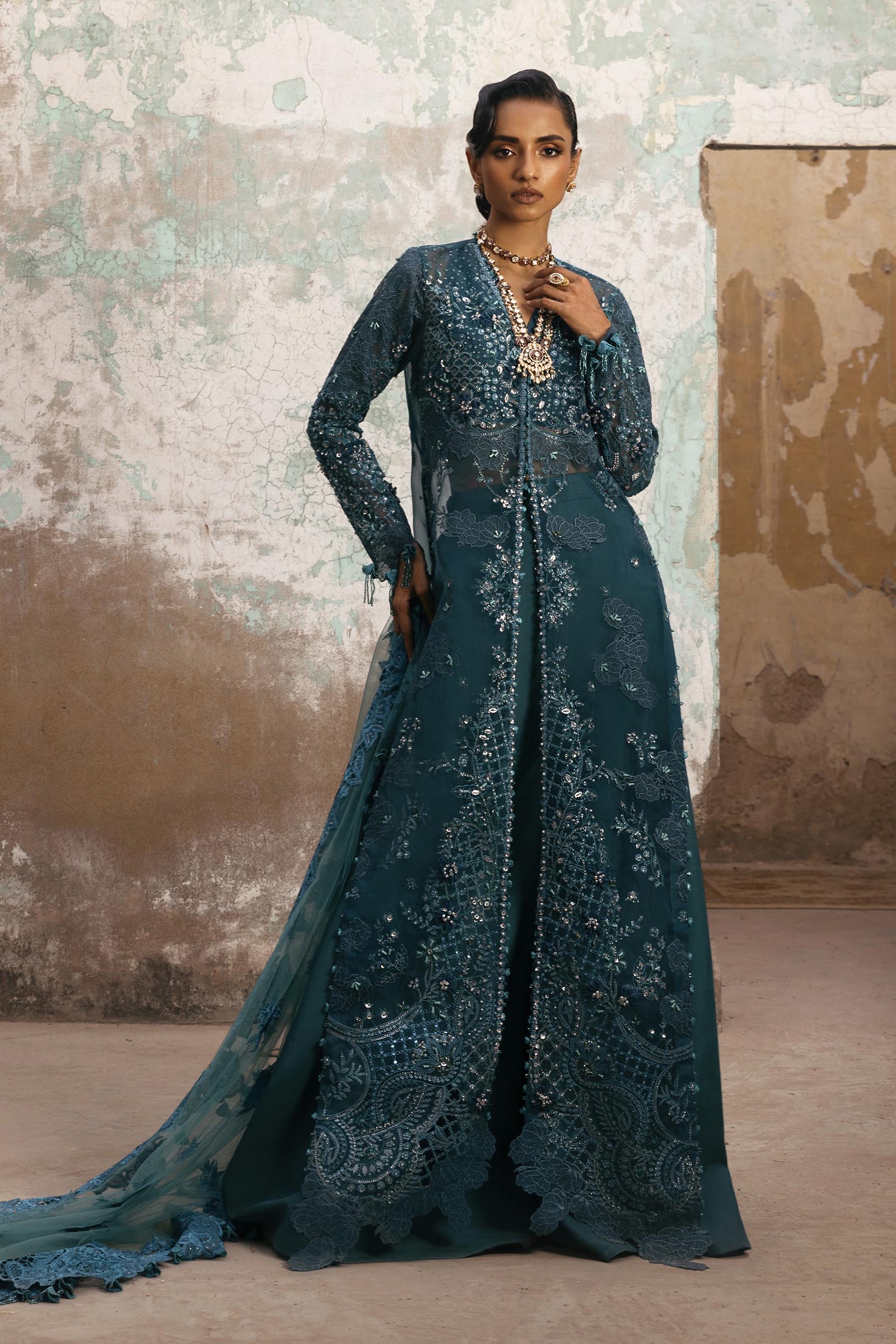 Unstitched 3 Piece Organza Suit Main image