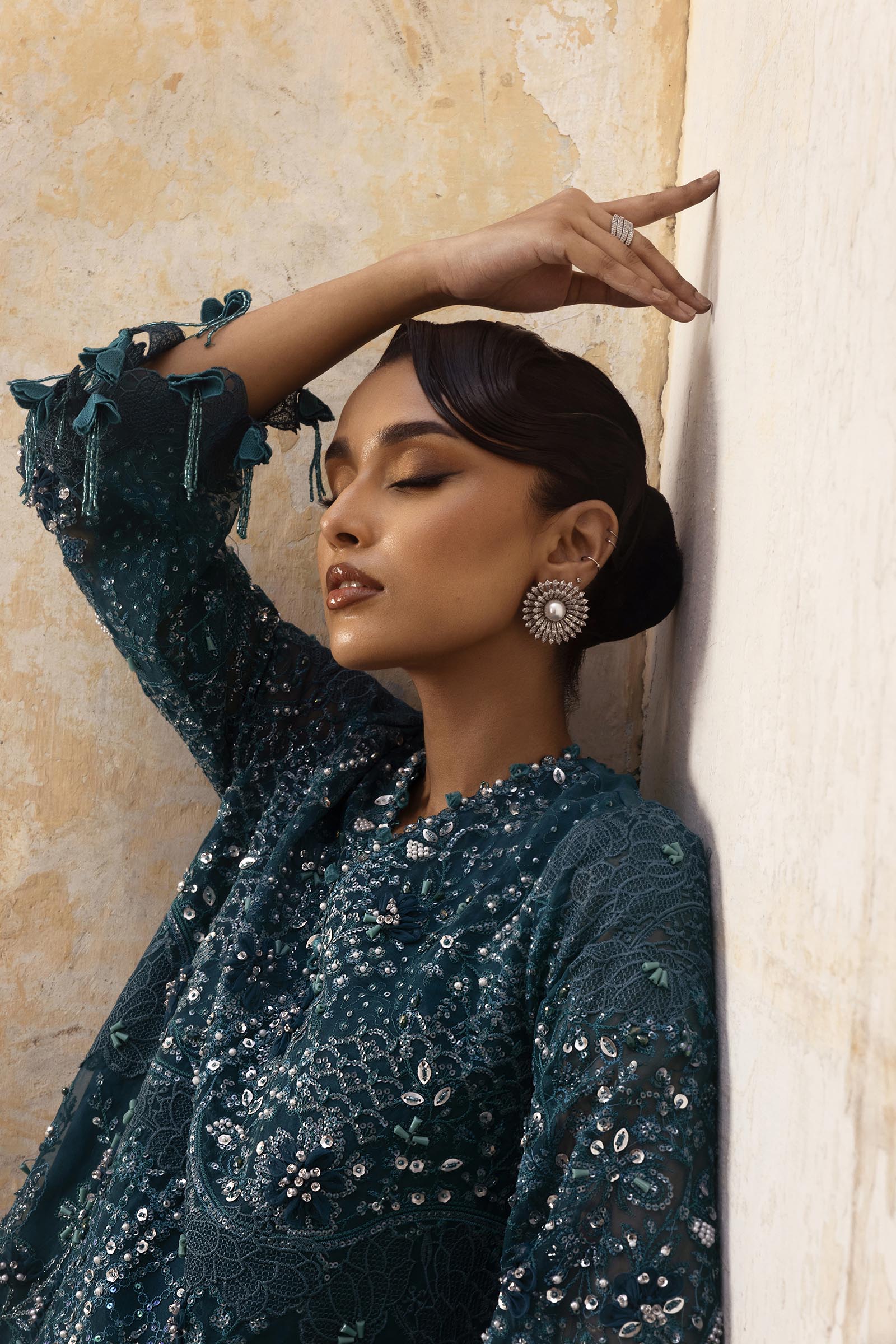 Stitched Nura Organza Embroidered Suit Secondary image