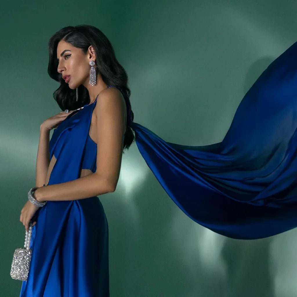 Ocean Blue Saree (P-274)