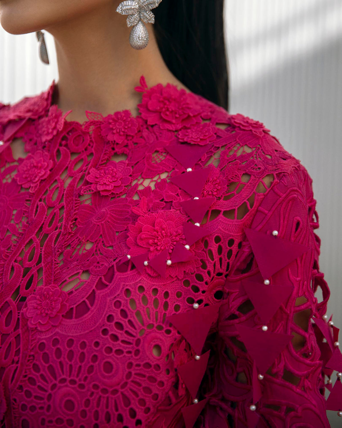 Pink Cut Work (P-293)