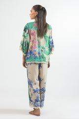 Stitched Printed Resort Jacket and Bottom