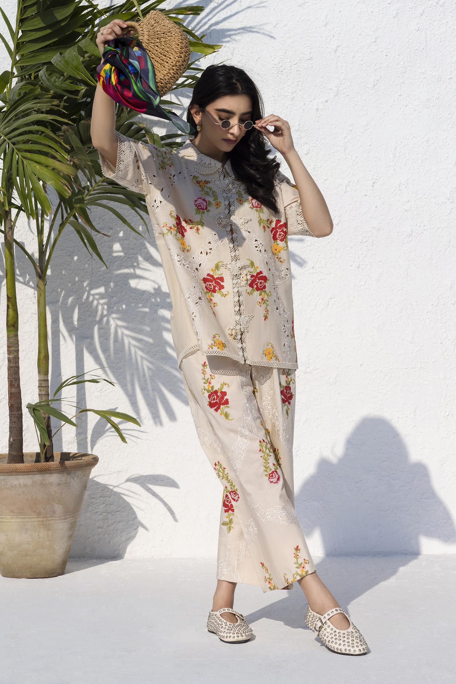 Stitched Resort Lawn Shirt + Culotte Main image