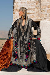 Unstitched Winter Luxury Embroidered Jacquard Suit