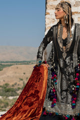 Unstitched Winter Luxury Embroidered Jacquard Suit