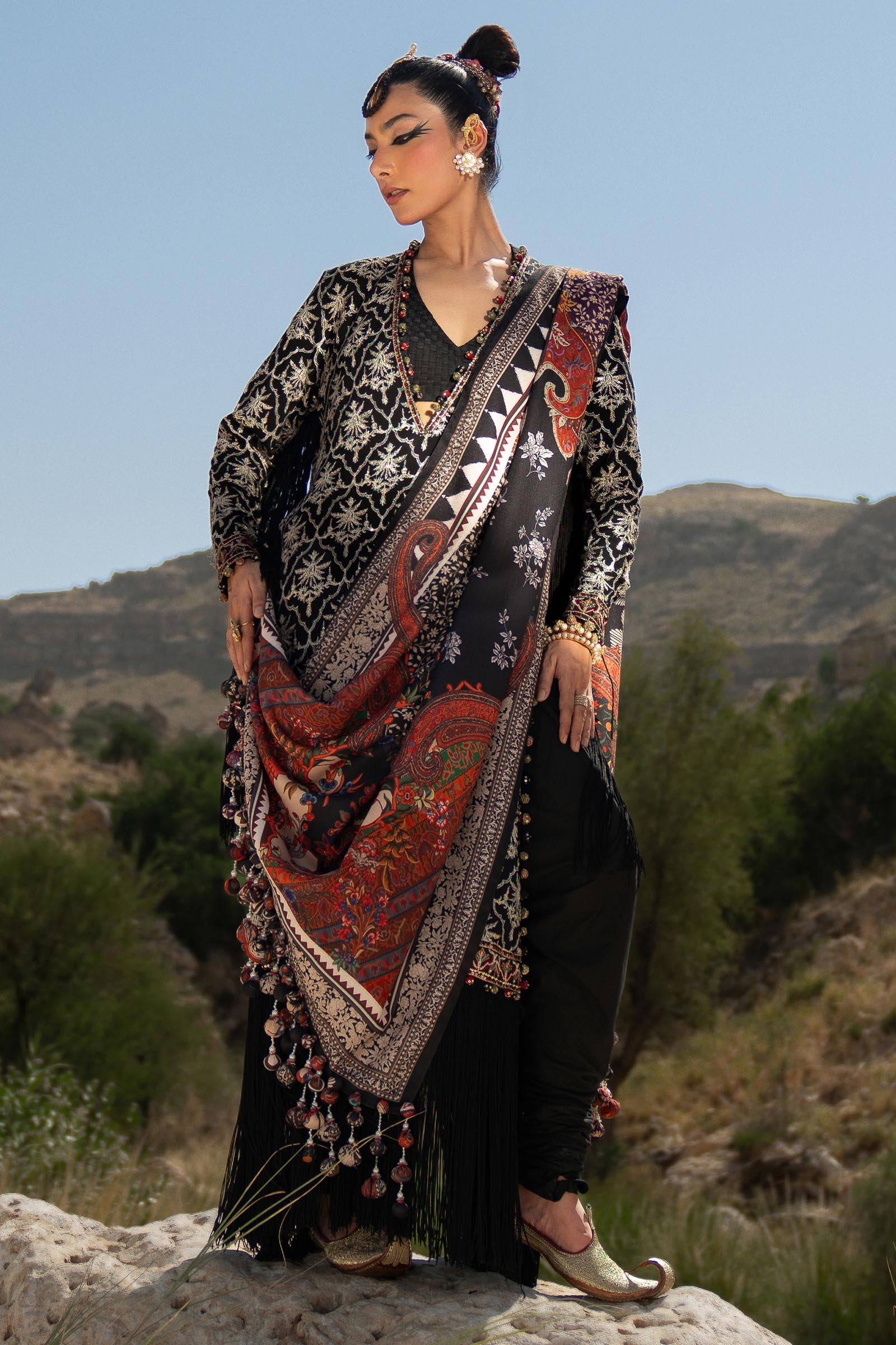 Unstitched 3 Piece Raw Silk Suit