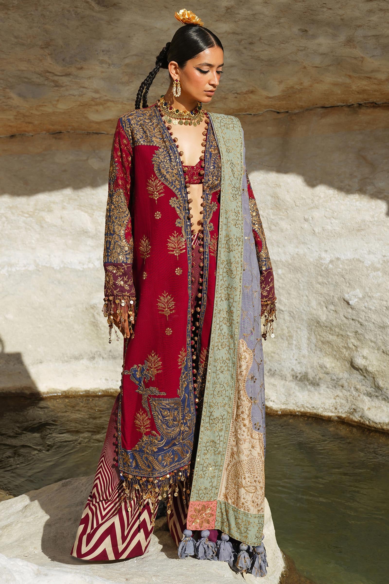 Unstitched 3 Piece Slub Suit Main image