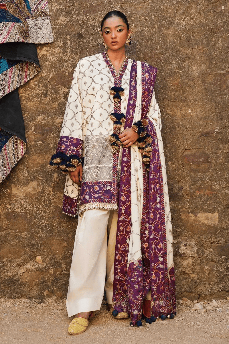 Unstitched 3 Piece Slub Suit Main image