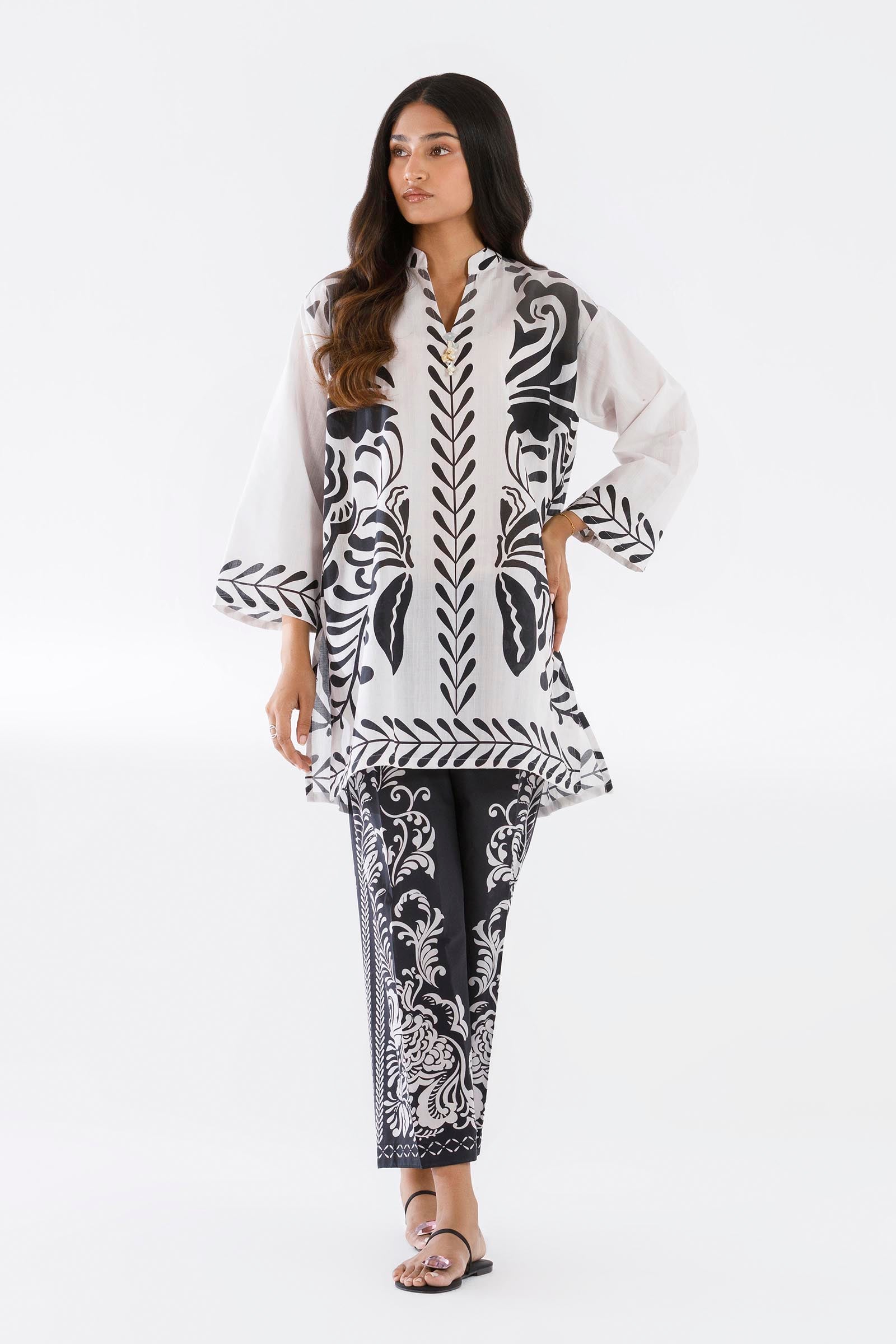 Stitched Printed Slub Shirt Main image
