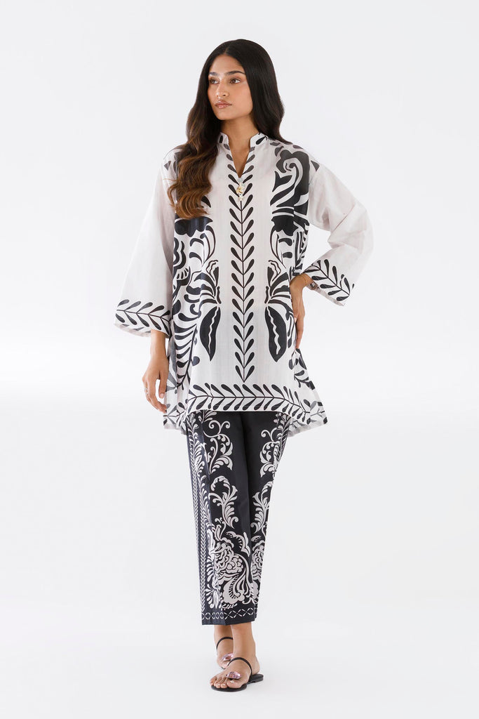 Stitched Printed Slub Shirt+ Culotte