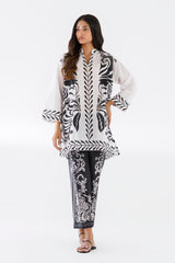 Stitched Printed Slub Shirt+ Culotte
