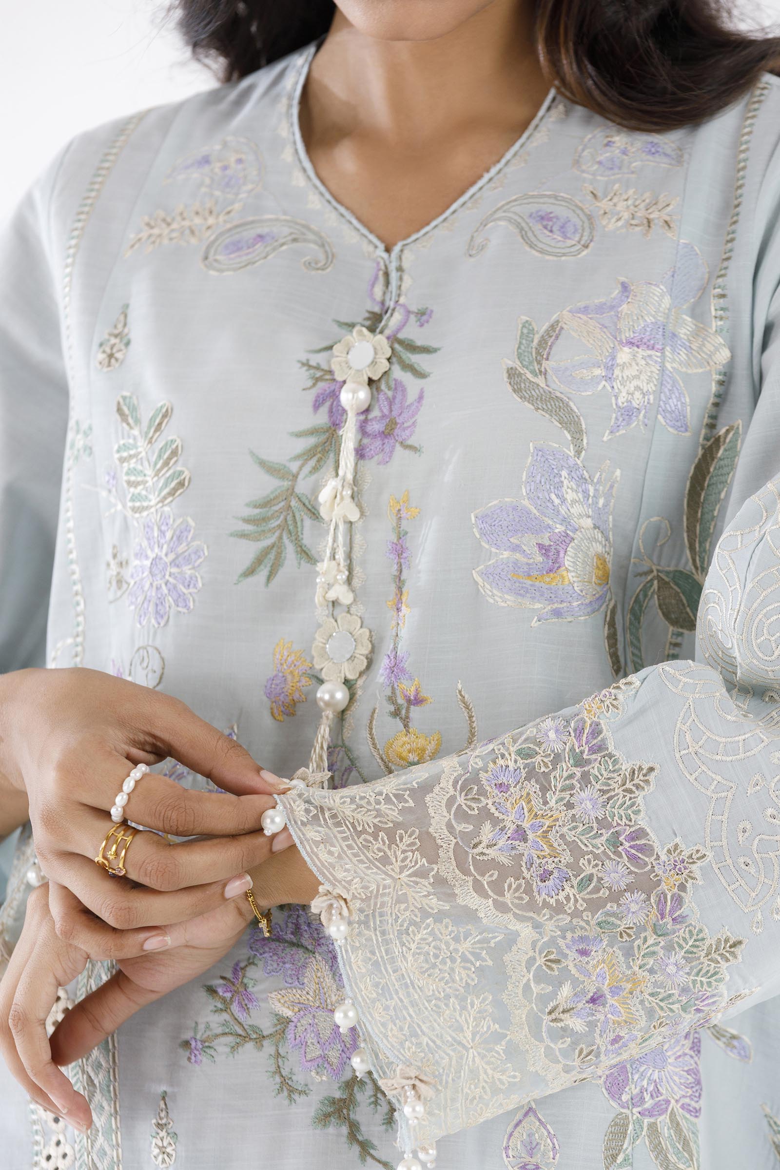 Stitched Luxury Lawn Suit