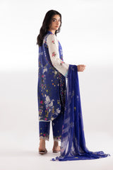 Stitched Embroidered Muzlin Lawn Suit