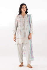 Stitched Embroidered Muzlin Lawn Suit