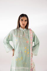 Stitched Embroidered Muzlin Lawn Suit