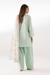 Stitched Embroidered Muzlin Lawn Suit
