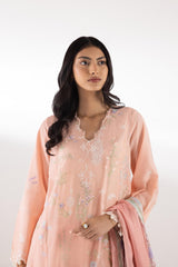 Stitched Embroidered Muzlin Lawn Suit