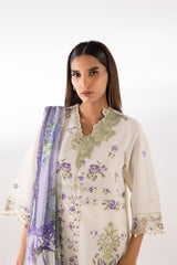 Stitched Embroidered Muzlin Lawn Suit