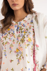Stitched Embroidered Muzlin Lawn Suit