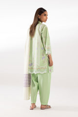 Stitched Embroidered Muzlin Lawn Suit