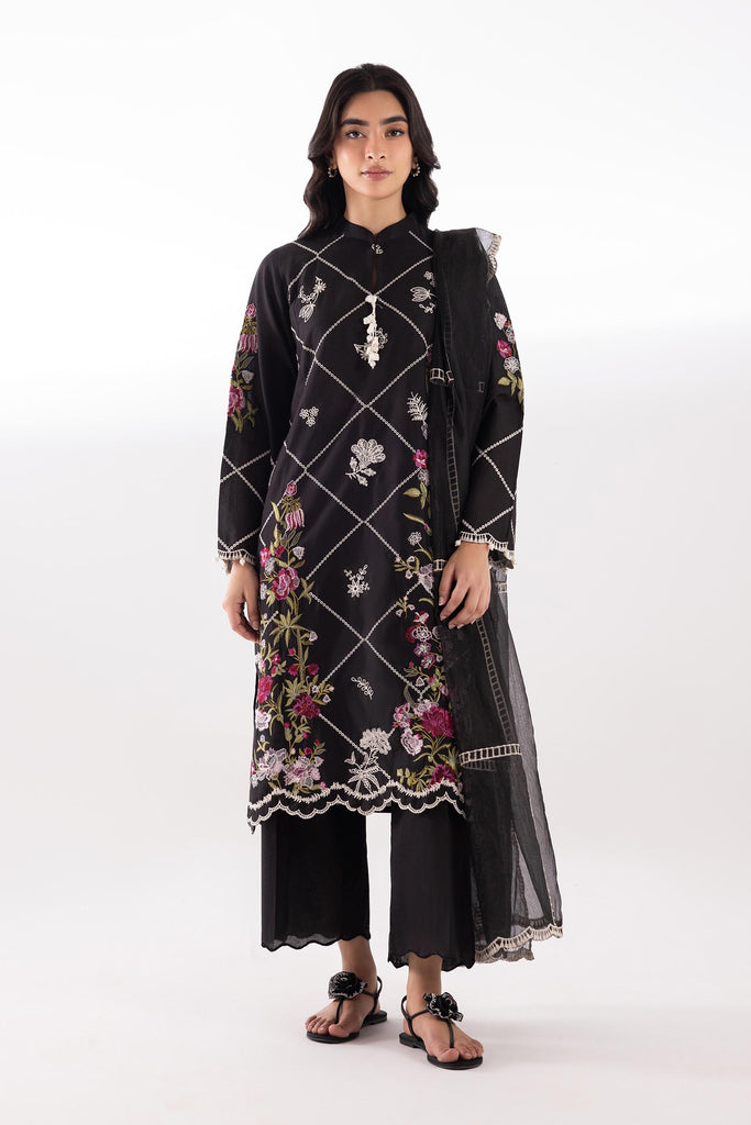 Stitched Embroidered Muzlin Lawn Suit