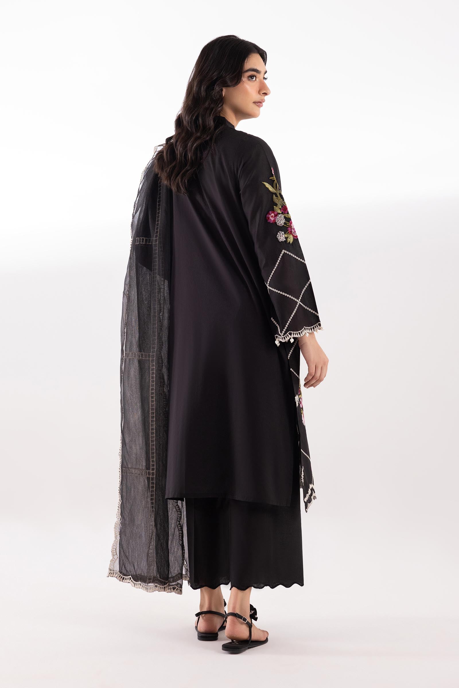 Stitched Embroidered Muzlin Lawn Suit