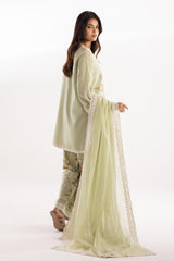 Stitched Embroidered Lawn Slub Shirt + Shalwar