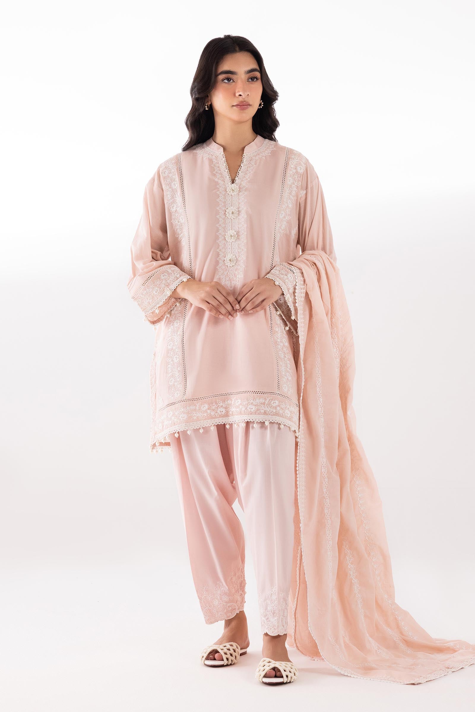 Lawn Embroidered Dupatta Main image