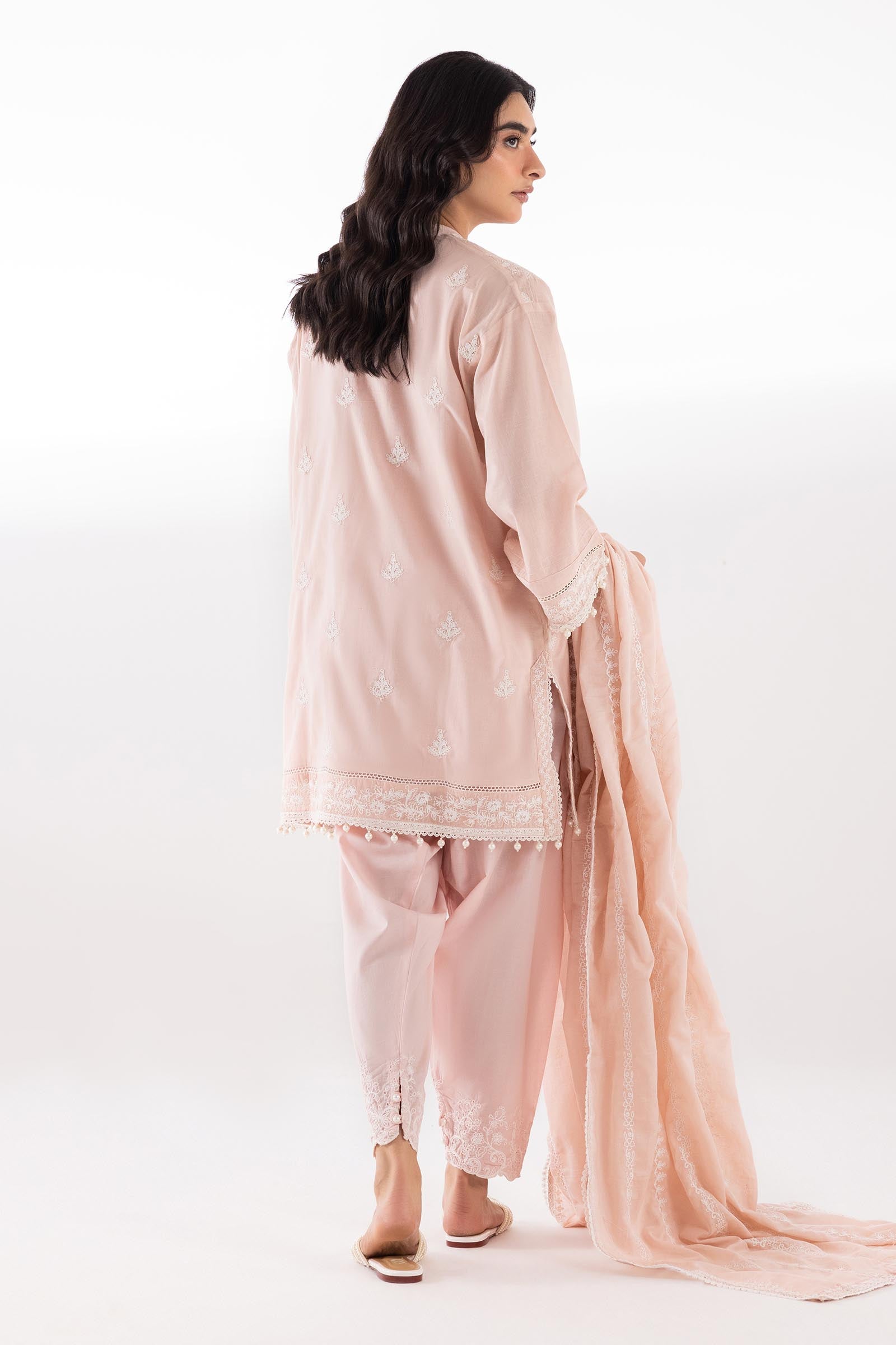 Stitched Embroidered Lawn Suit