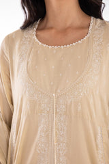 Stitched Embroidered Voil Shirt + Dupatta