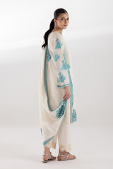 Stitched Embroidered Voile Shirt + Dupatta