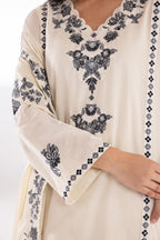 Stitched Embroidered Voil Shirt + Dupatta