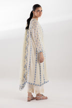 Stitched Embroidered Lawn Shirt + Dupatta
