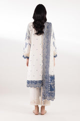 Stitched Embroidered Lawn Suit